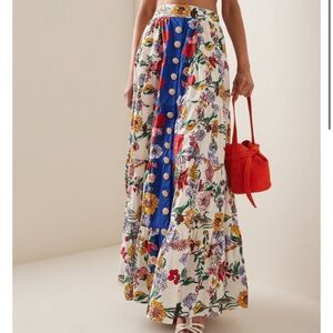 Cara Cara - Nathali Floral Cotton-Poplin Maxi Skirt - size M